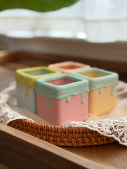 Handmade Ice Cream Cake and Sprinkles succulent planter