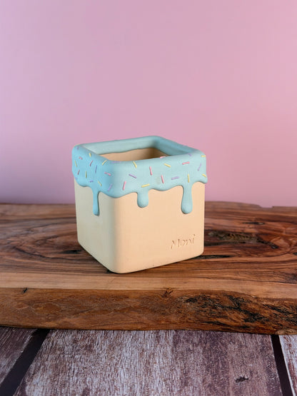 Handmade Ice Cream Cake and Sprinkles succulent planter