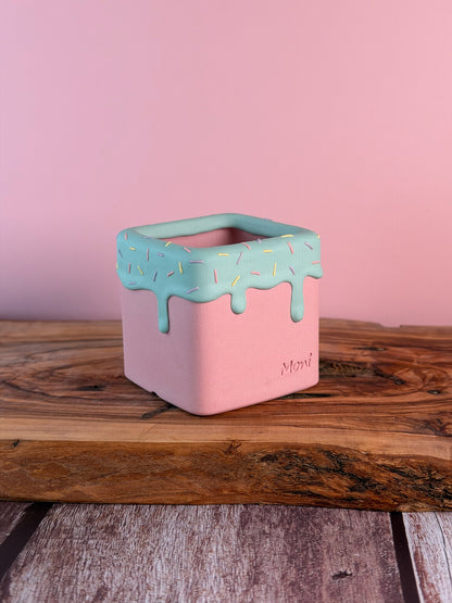 Handmade Ice Cream Cake and Sprinkles succulent planter