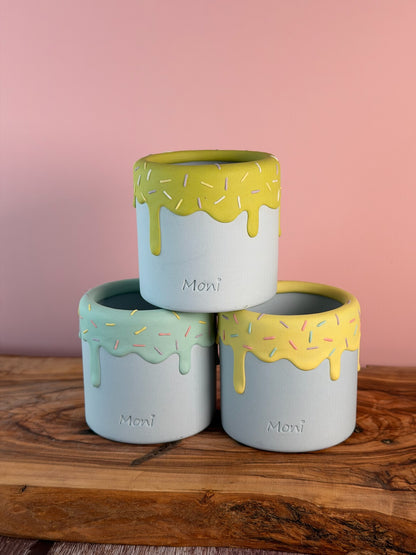 Handmade Ice Cream Cake and Sprinkles succulent planter Round