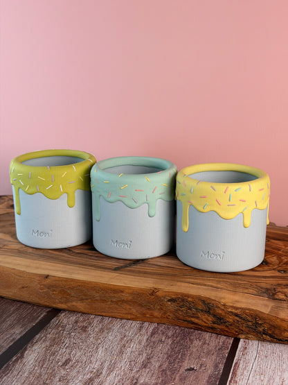 Handmade Ice Cream Cake and Sprinkles succulent planter Round