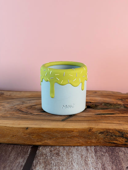 Handmade Ice Cream Cake and Sprinkles succulent planter Round