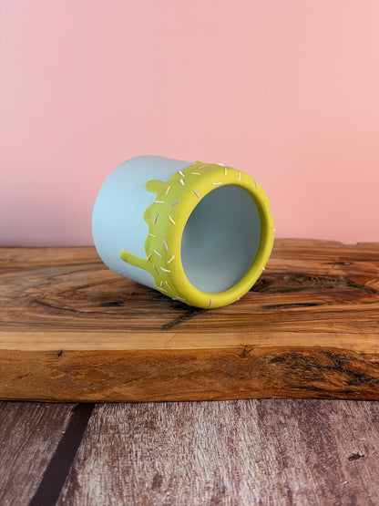 Handmade Ice Cream Cake and Sprinkles succulent planter Round