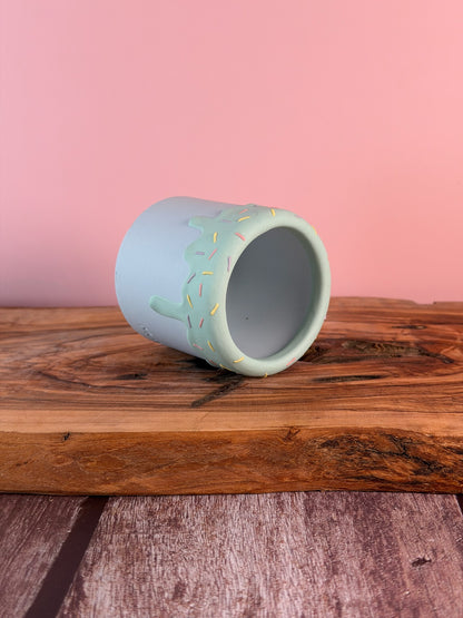 Handmade Ice Cream Cake and Sprinkles succulent planter Round