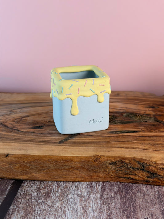 Handmade Ice Cream Cake and Sprinkles succulent planter