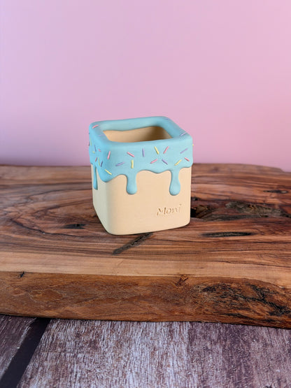 Handmade Ice Cream Cake and Sprinkles succulent planter