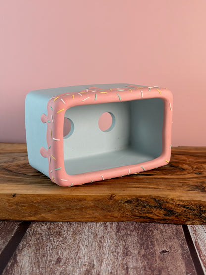 Handmade Ice Cream Cake and Sprinkles succulent planter Rectangular