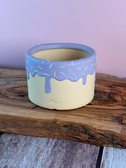 Handmade Ice Cream Bowl with Sprinkles Succulent Planter