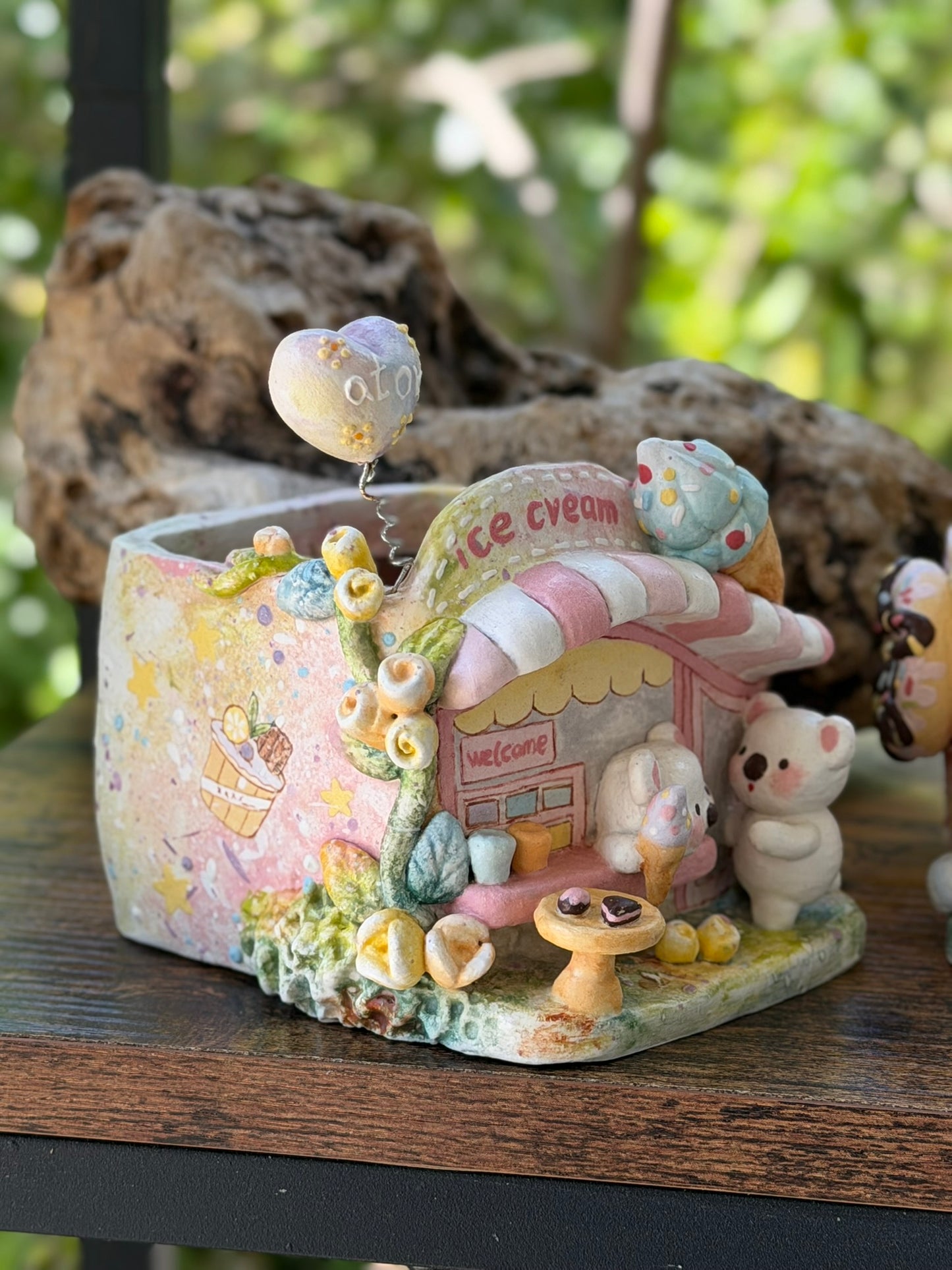 Miao Tree ice cream shop handmade planter