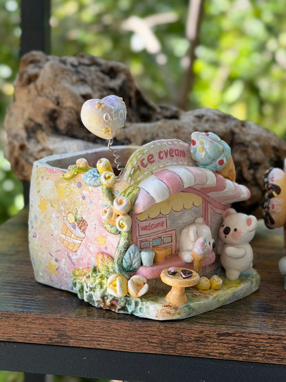 Miao Tree ice cream shop handmade planter