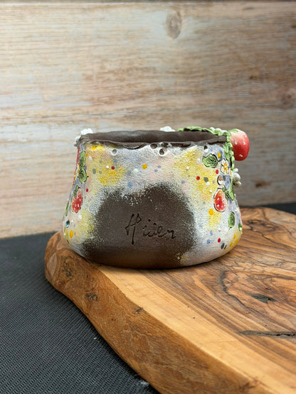 Hand Painted Bunny Eared Girl, Panda and 3D Strawberries