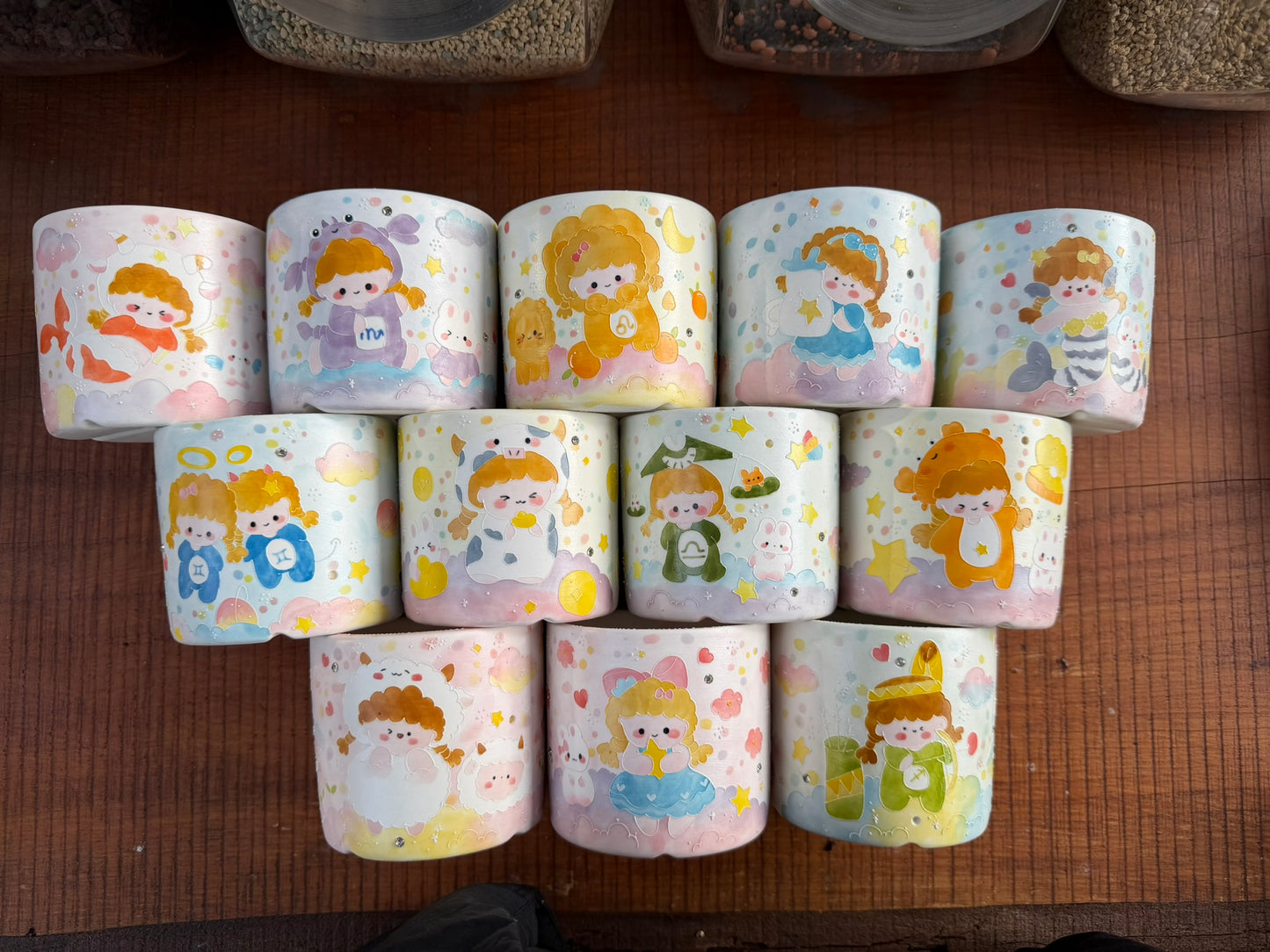 Handmade Seto ware Constellations Series- Libra