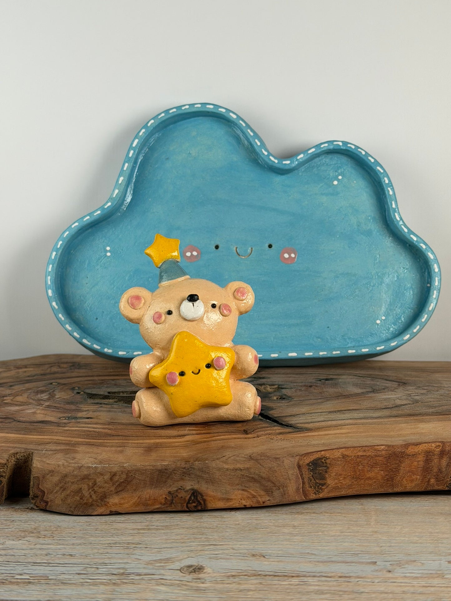 Shooting Star Bear 5 pieces set handmade planter