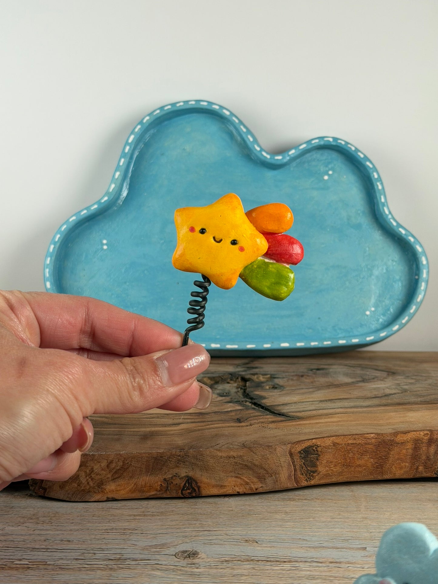 Shooting Star Bear 5 pieces set handmade planter