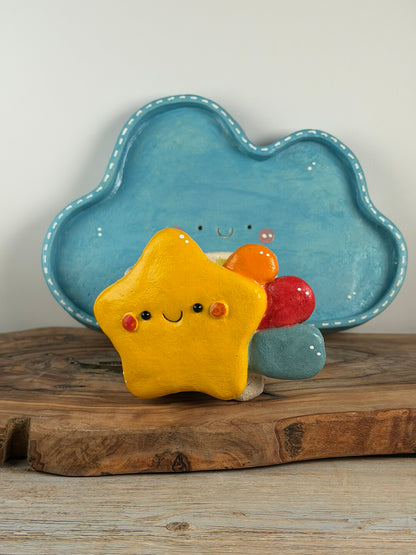 Shooting Star Bear 5 pieces set handmade planter