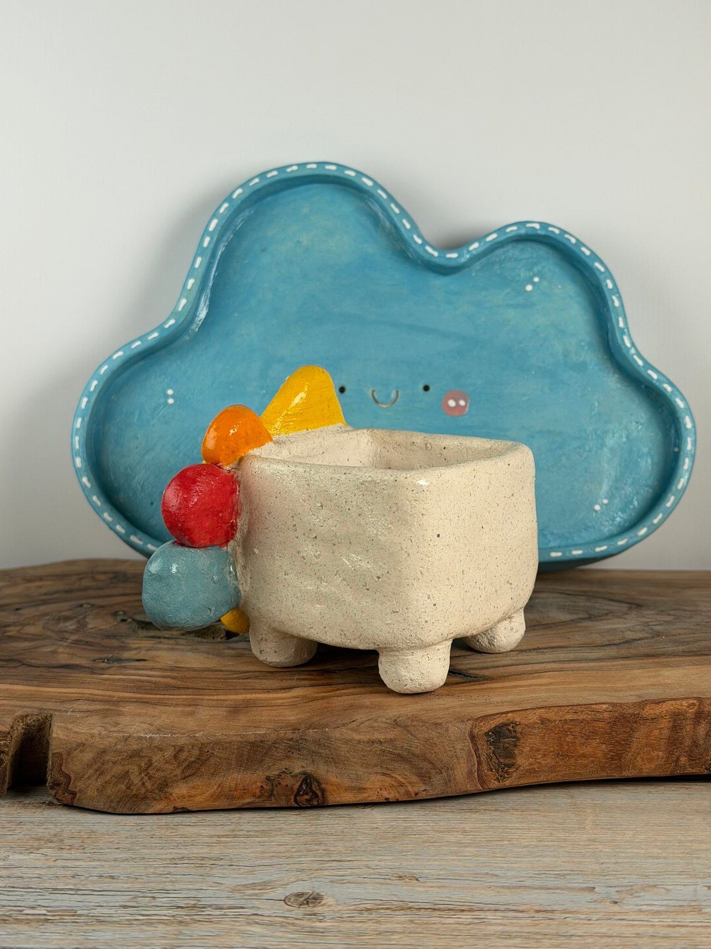 Shooting Star Bear 5 pieces set handmade planter