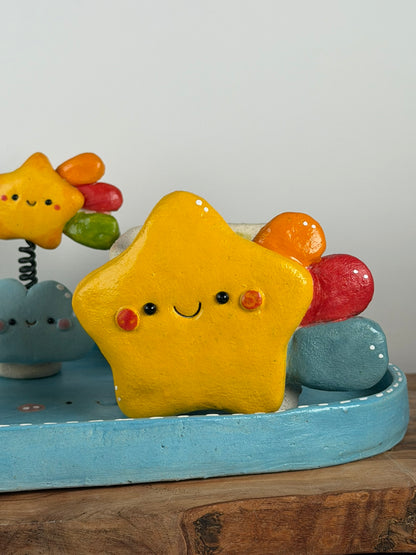 Shooting Star Bear 5 pieces set handmade planter