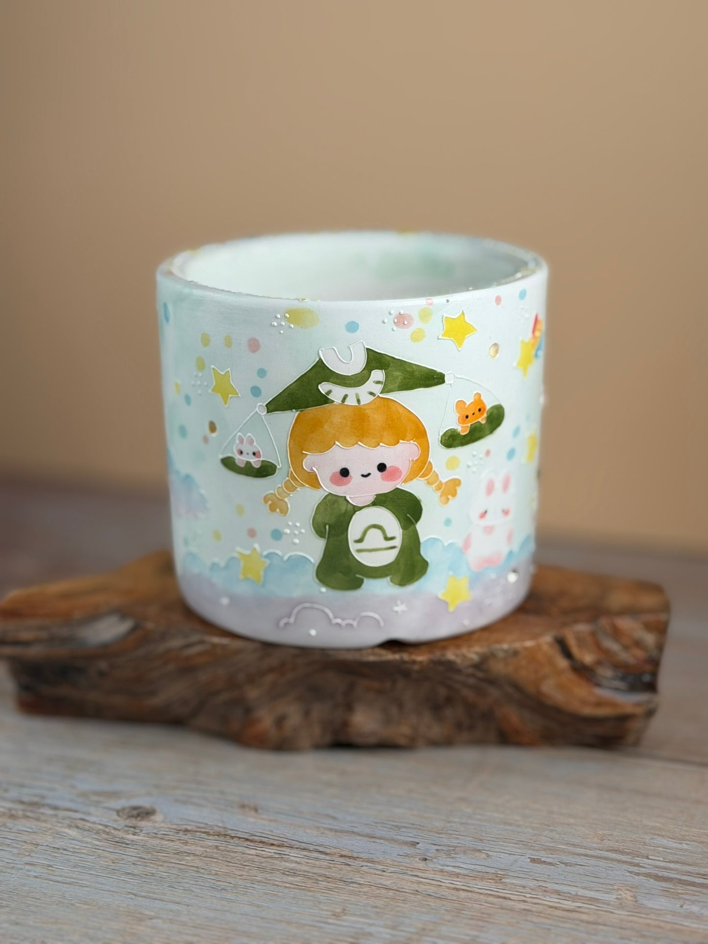 Handmade Seto ware Constellations Series- Libra