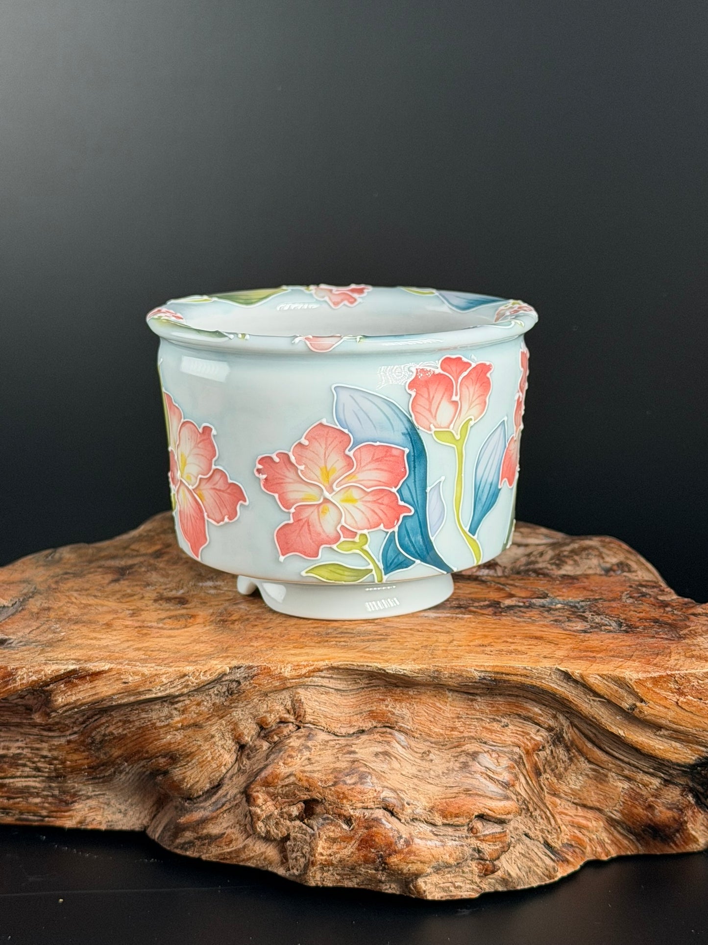 Handmade Seto ware Floral Series A
