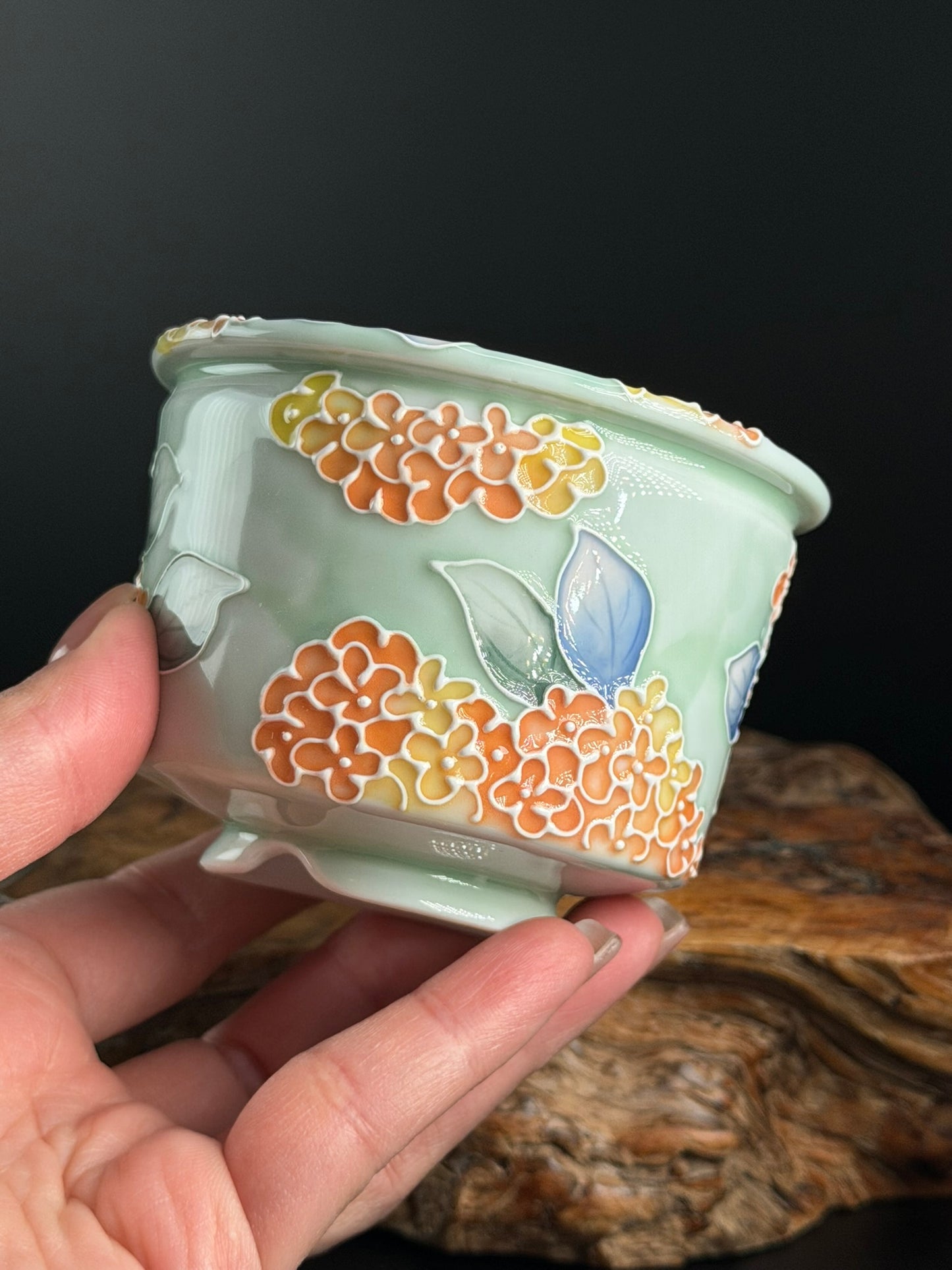 Handmade Seto ware Floral Series - Hydrangea