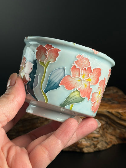 Handmade Seto ware Floral Series A