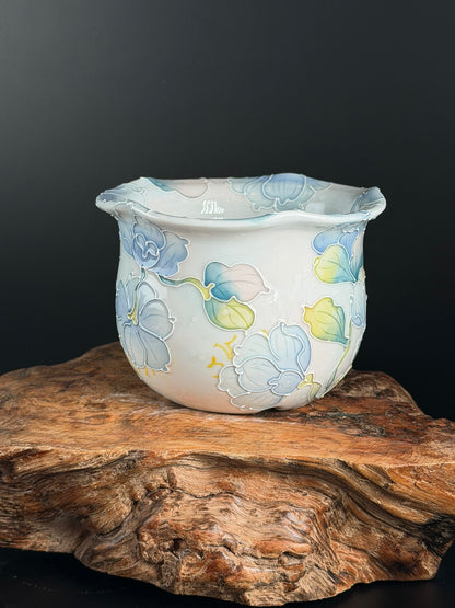Handmade Seto ware Floral Series E