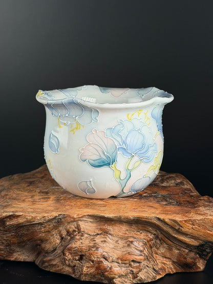 Handmade Seto ware Floral Series E