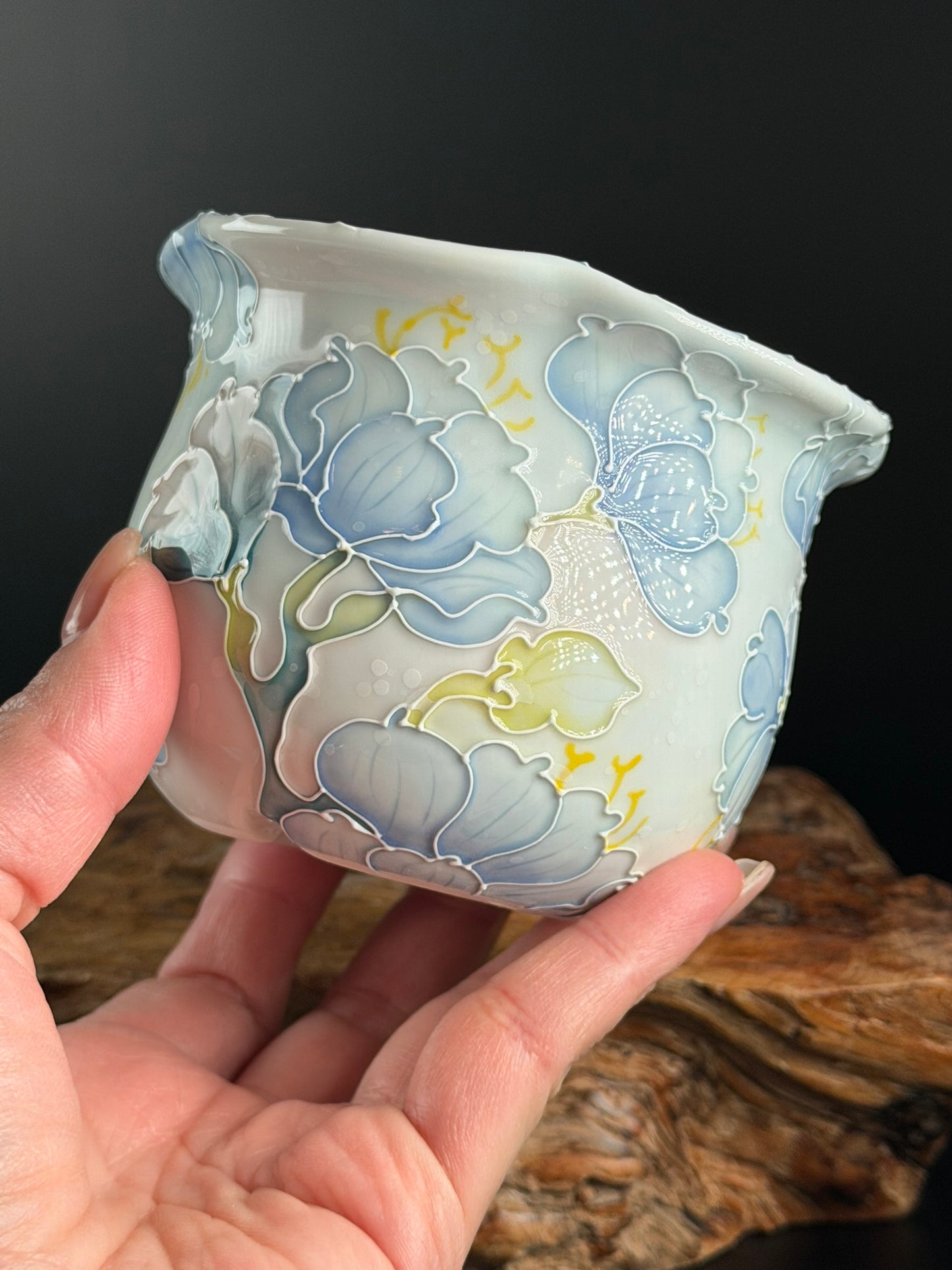 Handmade Seto ware Floral Series E