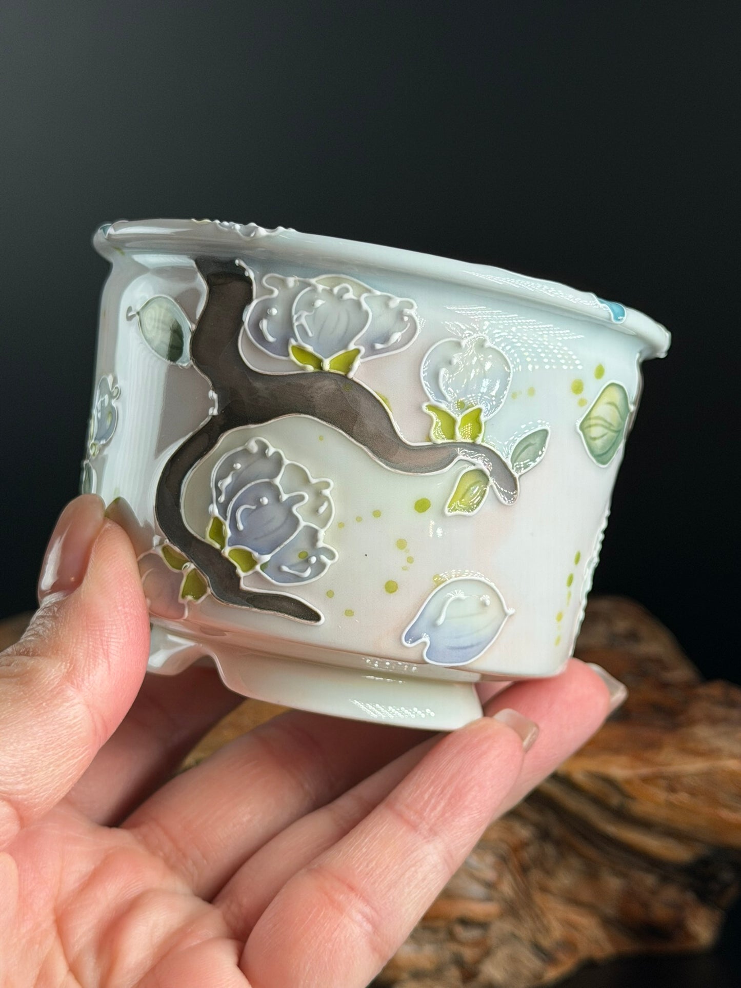 Handmade Seto ware Floral Series D