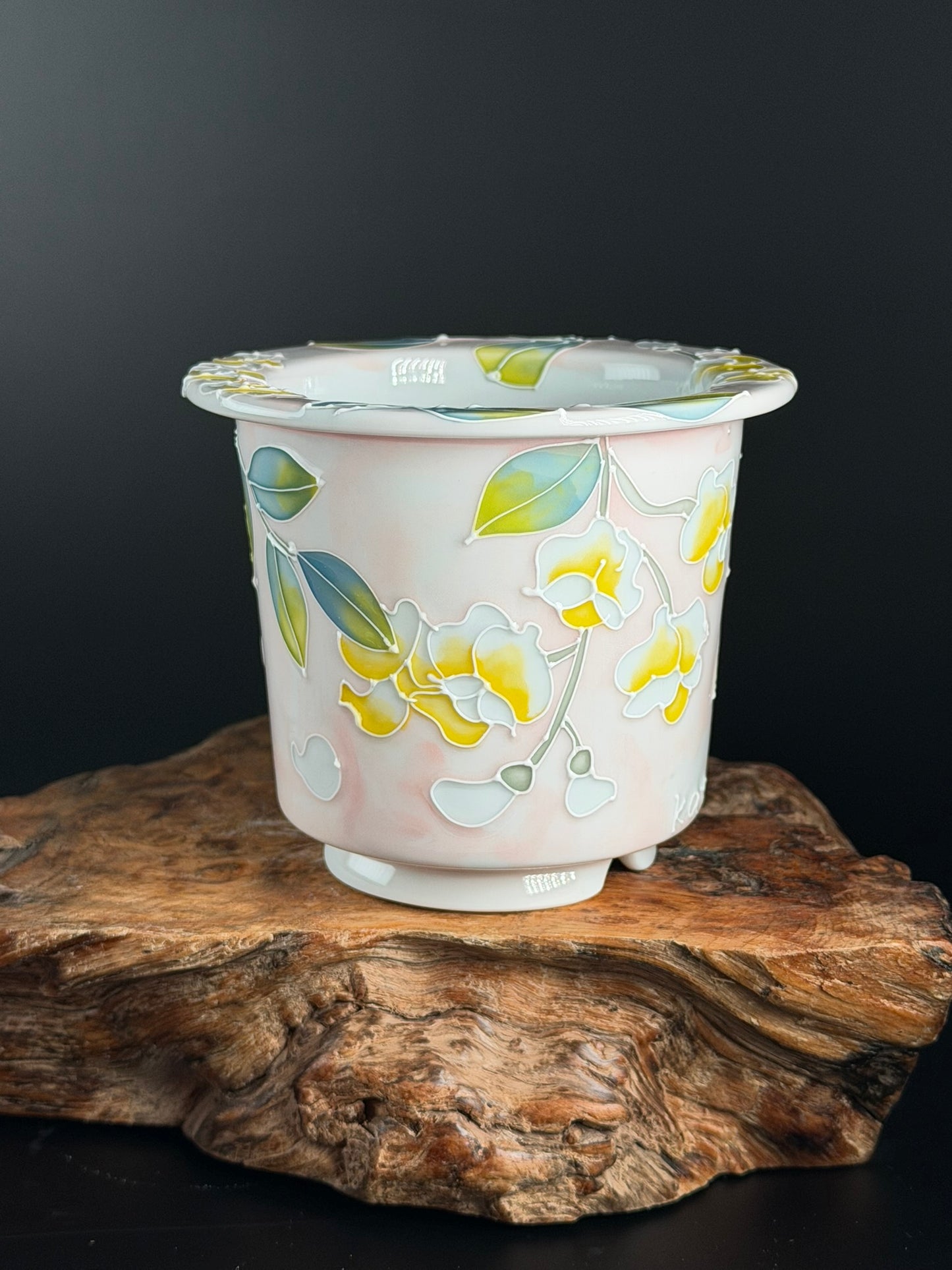 Handmade Seto ware Floral Series C