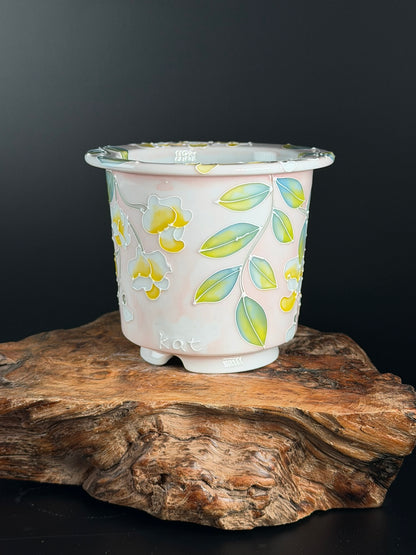 Handmade Seto ware Floral Series C