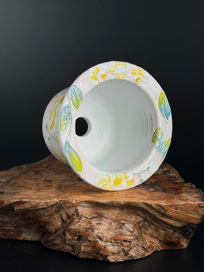 Handmade Seto ware Floral Series C