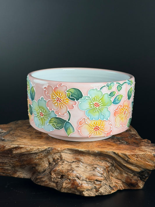 Handmade Seto ware Floral Series F