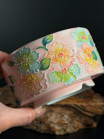 Handmade Seto ware Floral Series F