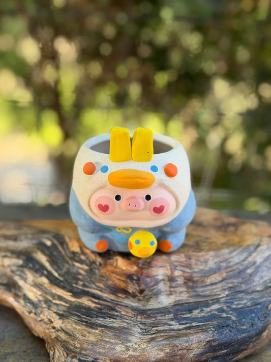 Piggy pot -Ducky with ducky purse