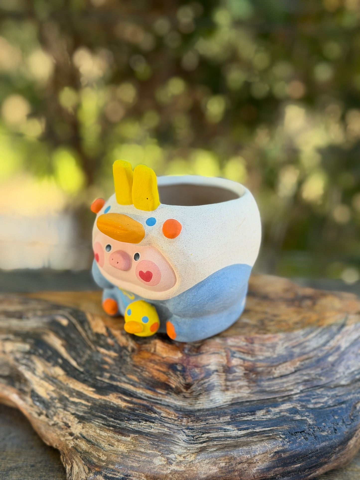Piggy pot -Ducky with ducky purse