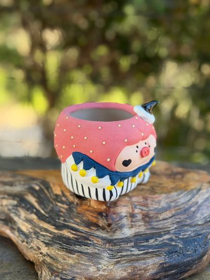 Piggy pot -Clown clown