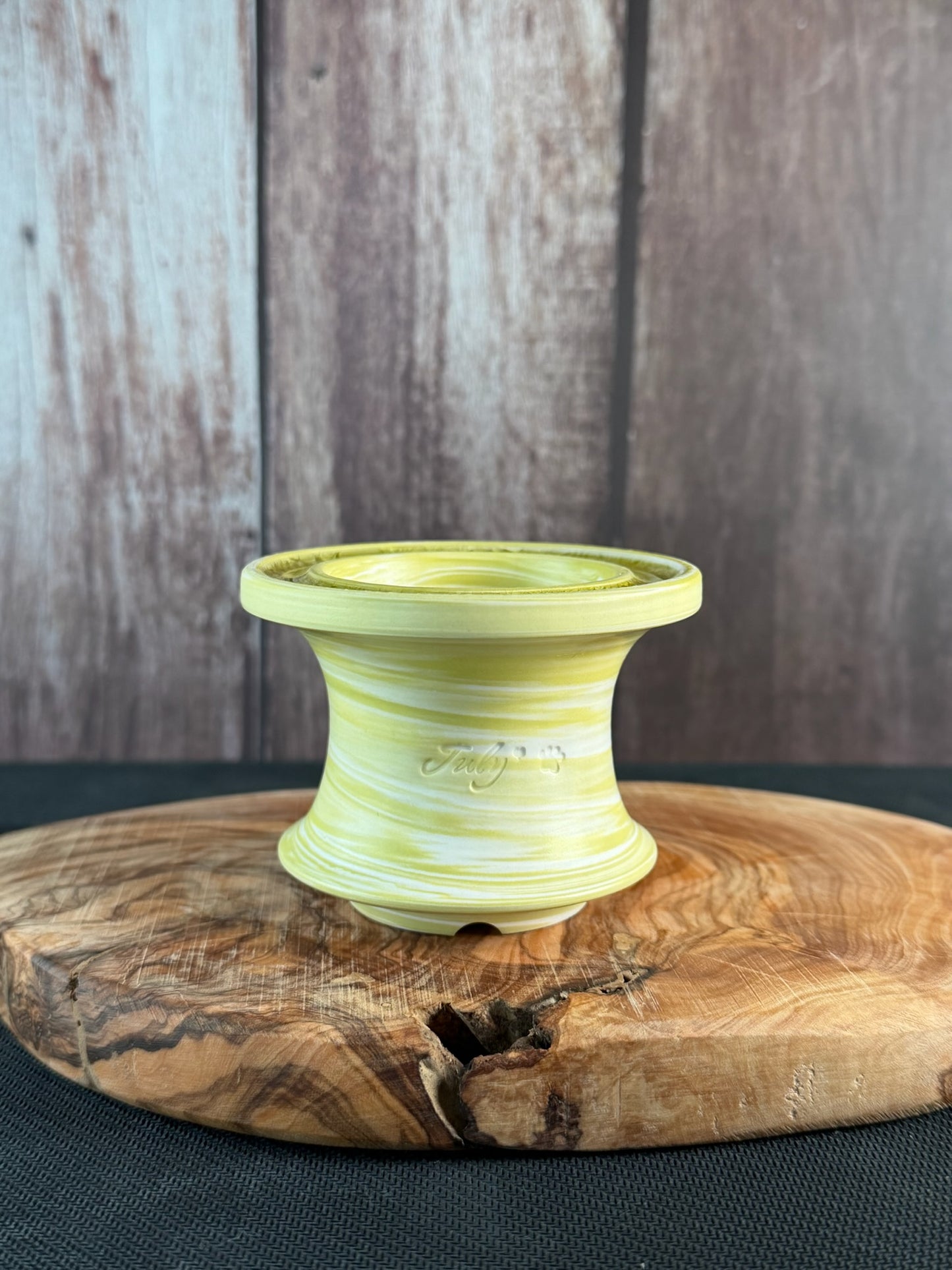 July Glass Art Macha Gold Planter