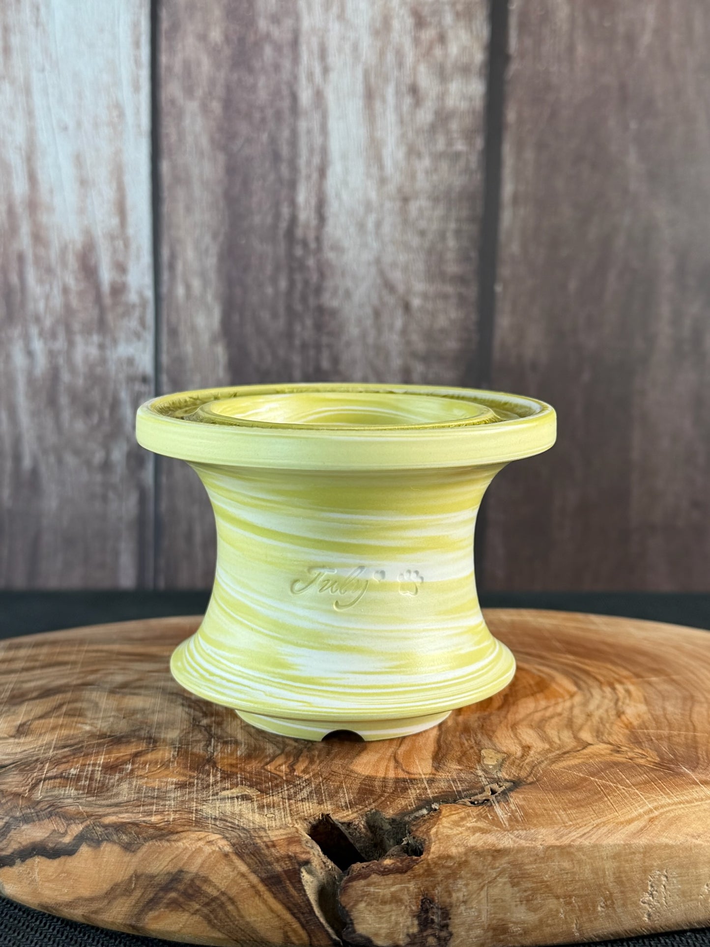 July Glass Art Macha Gold Planter