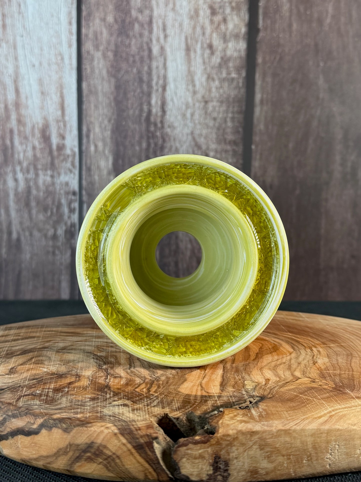 July Glass Art Macha Gold Planter
