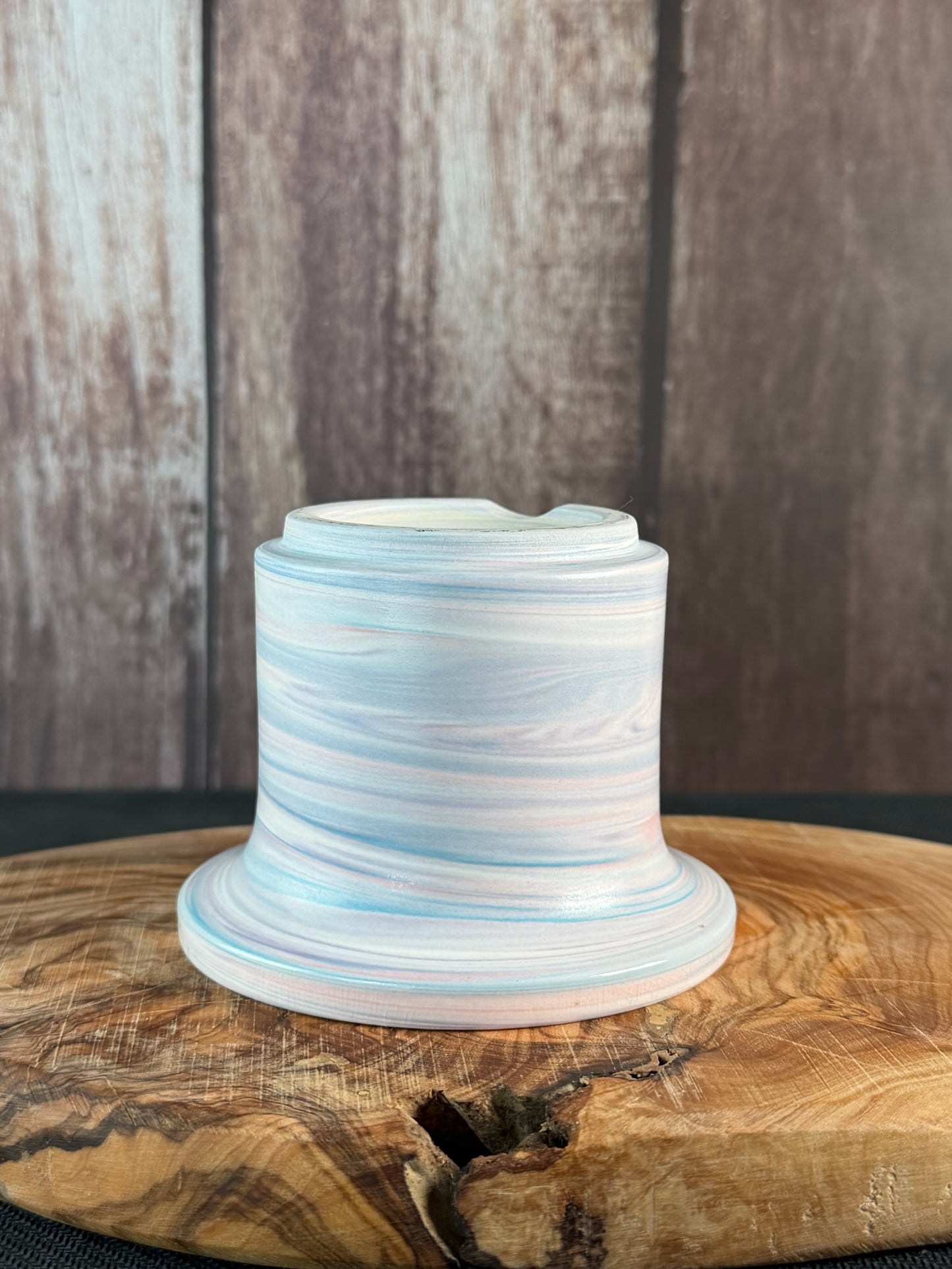 July Glass Art Royal Caribe Blue Planter