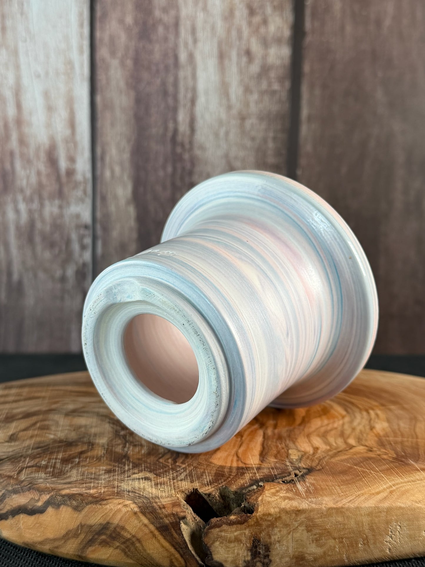 July Glass Art Royal Caribe Blue Planter