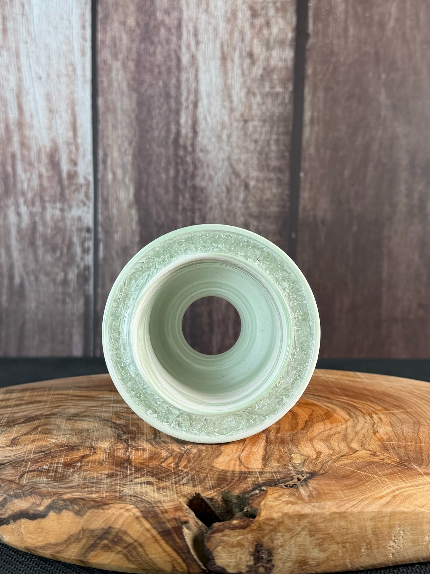 July Glass Art Macha Mint Planter