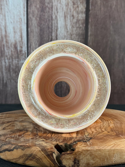 July Glass Art Crunchberry Lemon Planter