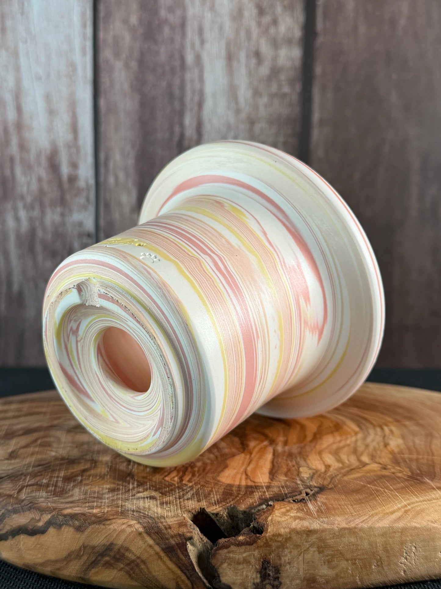 July Glass Art Crunchberry Lemon Planter