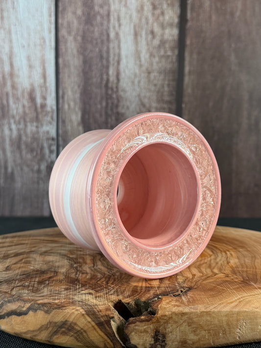 July Glass Art Pink Planter