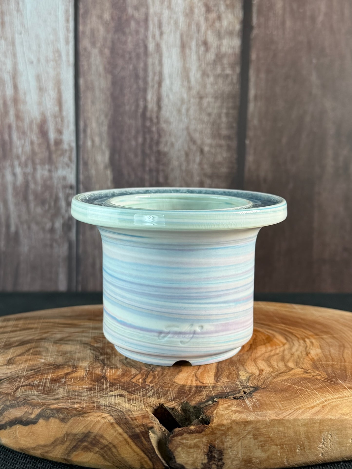 July Glass Art Lavender Blue