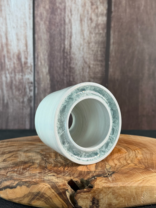 July Glass Art Gray Blue