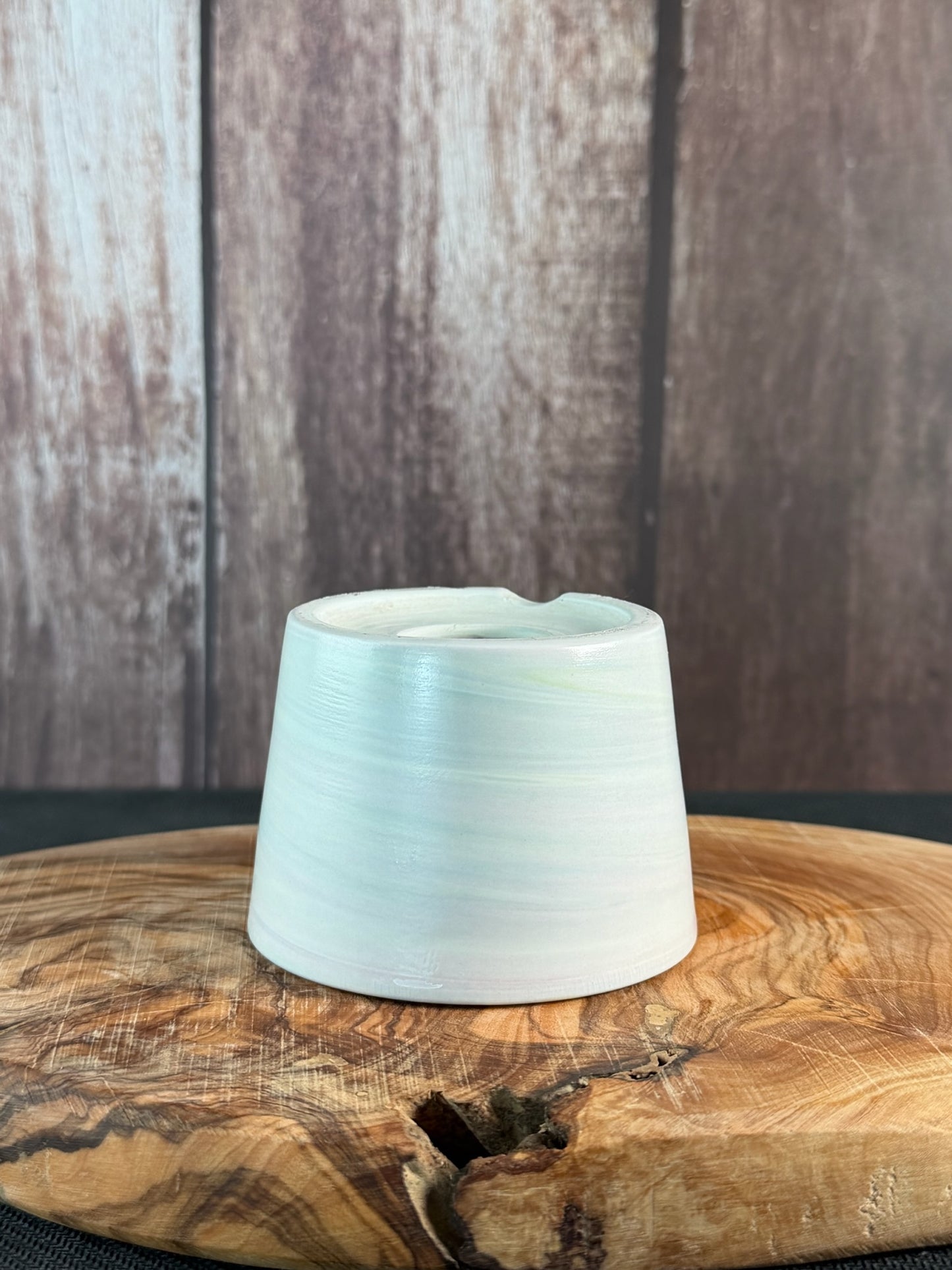 July Glass Art Gray Blue