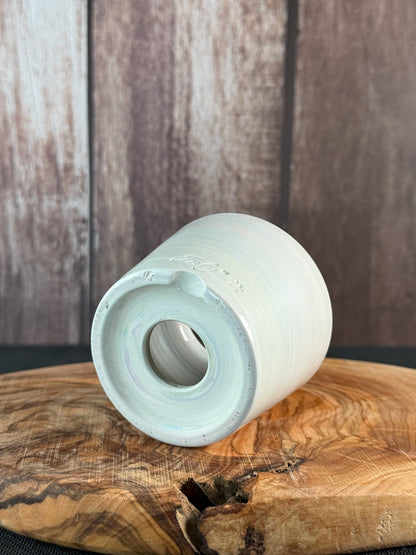 July Glass Art Gray Blue